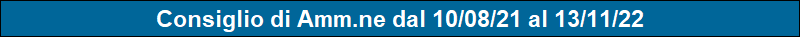 CONSIGLIO DI AMM.NE DAL 10/08/21 al 13/11/22