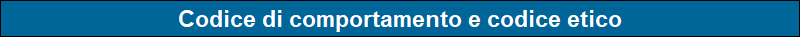 Codice di comportamento e codice etico