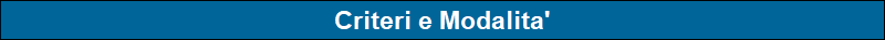 Criteri e Modalita'