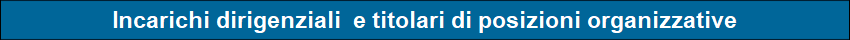 Incarichi dirigenziali  e titolari di posizioni organizzative