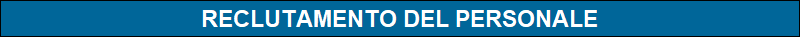 RECLUTAMENTO DEL PERSONALE